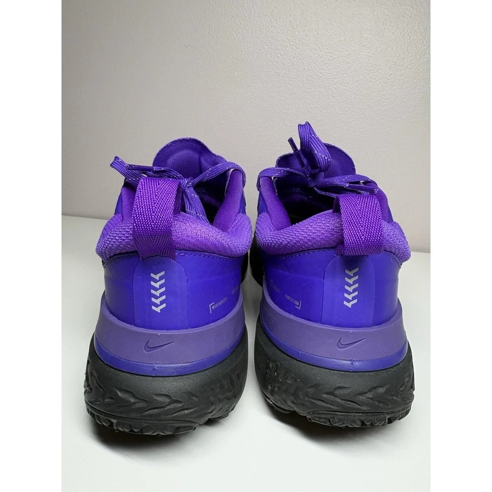 Nike React Miler 2 Shield Black Purple Weatherized Shoes Men's 6.5/Women's‎ 8